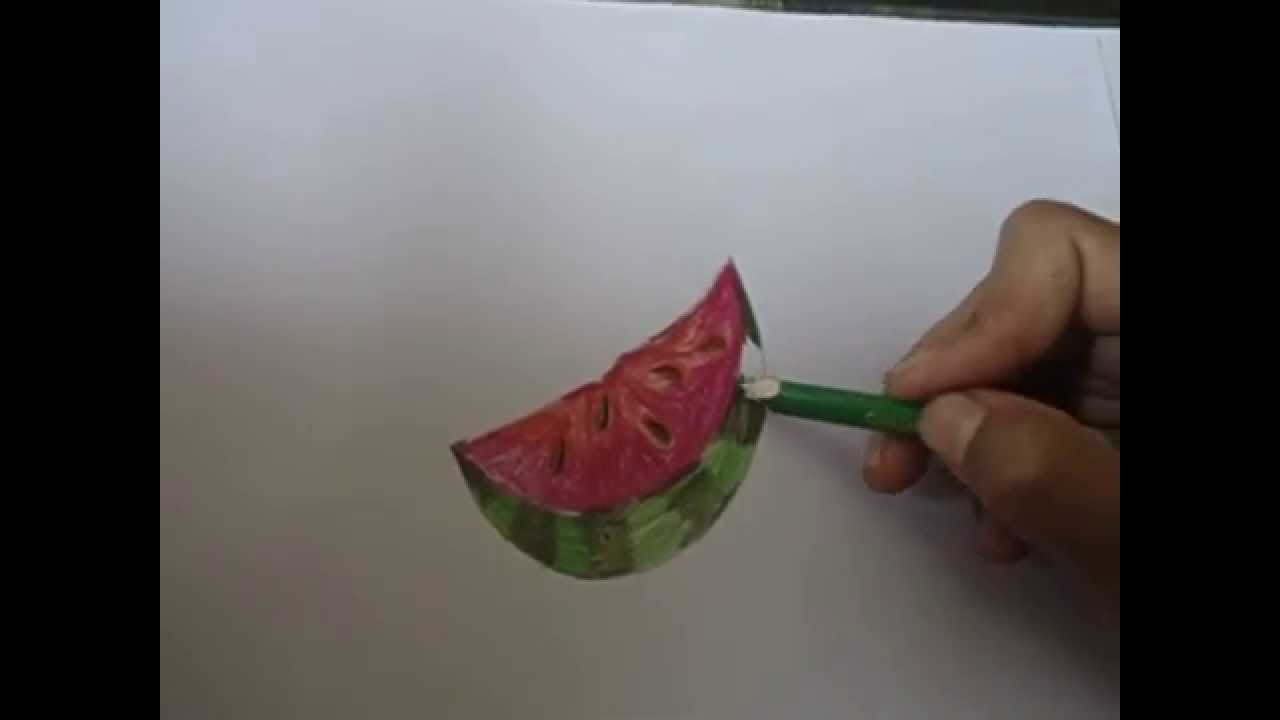 1280x720 Drawing For Kids,watermelon Drawing - Semi Circle Drawing