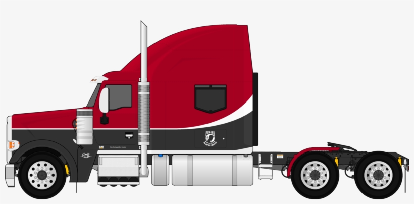 820x404 Collection Of Semi Truck Drawing Side View - Semi Drawing