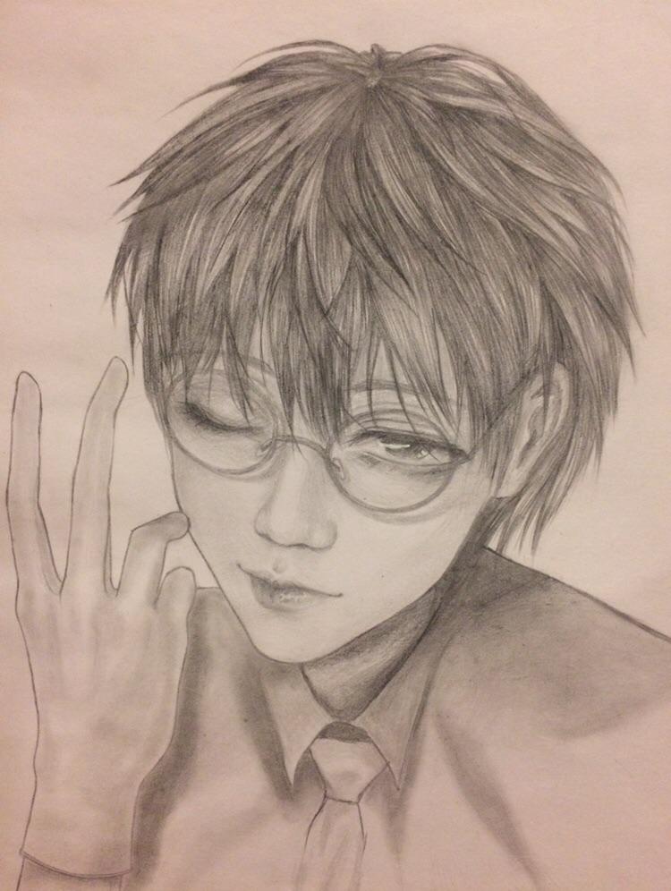 750x996 Semi Realistic Drawing Of Kaneki Ken From Tokyo Ghoul Drawing - Semi Realistic Drawing