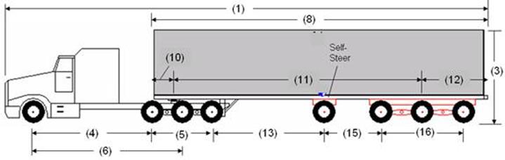 719x228 o reg vehicle weights and dimensions - Semi Trailer Drawing
