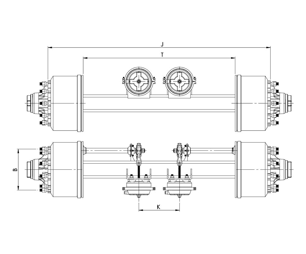 1000x829 semi trailer axle - Semi Trailer Drawing