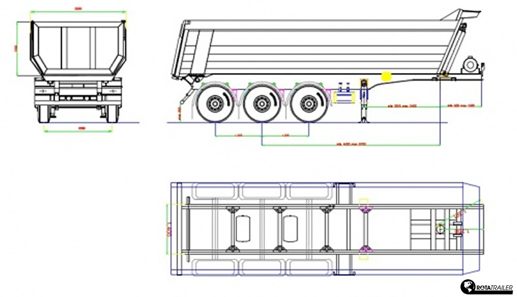 1048x602 turkey dump trailer manufacturers - Semi Trailer Drawing