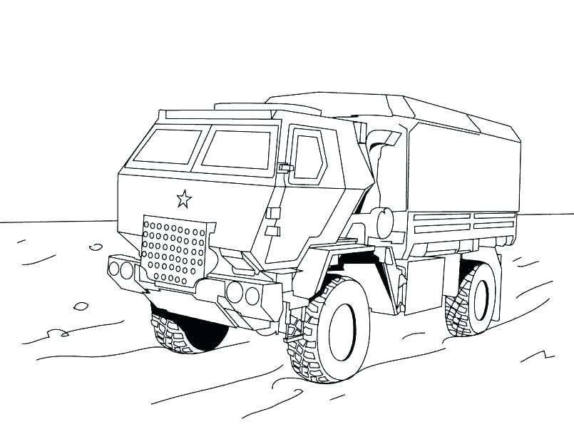 805x623 Semi Truck Coloring - Semi Truck Drawing