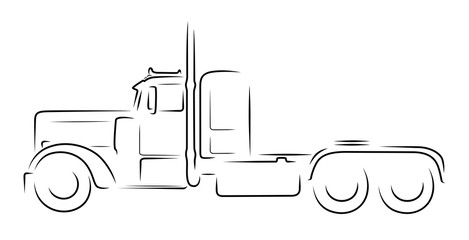 Side View Semi Truck Clip Art