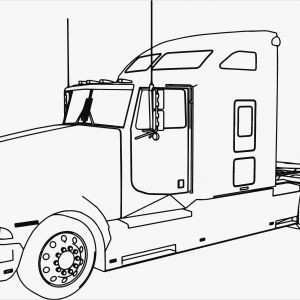 Semi Truck Line Drawing at PaintingValley.com | Explore collection of ...