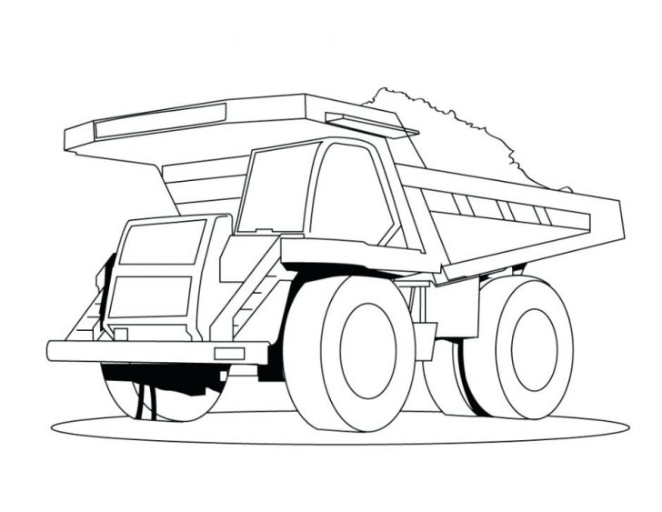 728x563 Coloring Pages For Kids Unicorn Adults Easy Printable Pictures - Semi Truck Line Drawing