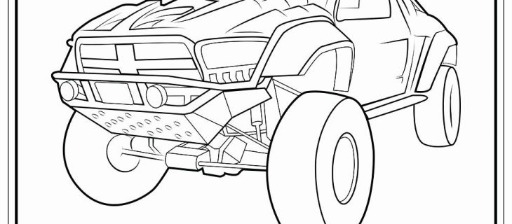 730x320 free monster truck coloring pages good diesel truck coloring pages - Semi Truck Line Drawing