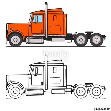 474x474 Image Result For Semi Truck Outline Side View Tractor Stencil - Semi Truck Outline Drawing