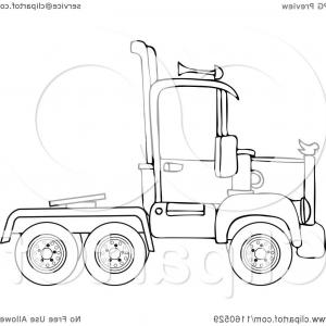 300x300 semi truck outline drawing clipart semi trucks arenawp - Semi Truck Outline Drawing