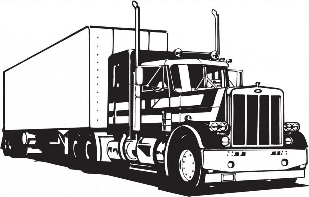 Free Free 197 Svg Simple Semi Truck Outline SVG PNG EPS DXF File