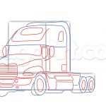 150x150 semi trucks to draw flawless semi truck outline drawing drawing - Semi Truck Outline Drawing