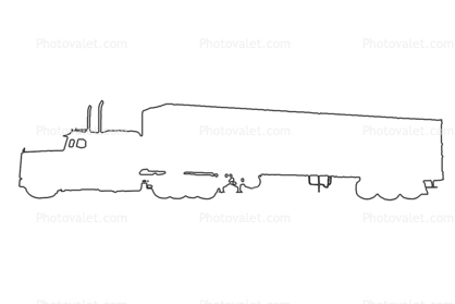 418x279 Semi Trailer Truck Outline, Line Drawing, Shape, Semi Images - Semi Truck Outline Drawing