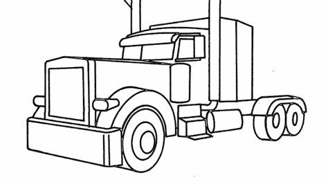 Semi Truck Outline Drawing at PaintingValley.com | Explore collection ...