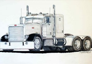 300x210 Cool Semi Truck Drawings Clipart Kid Rhcom S Pics - Semi Truck Outline Drawing