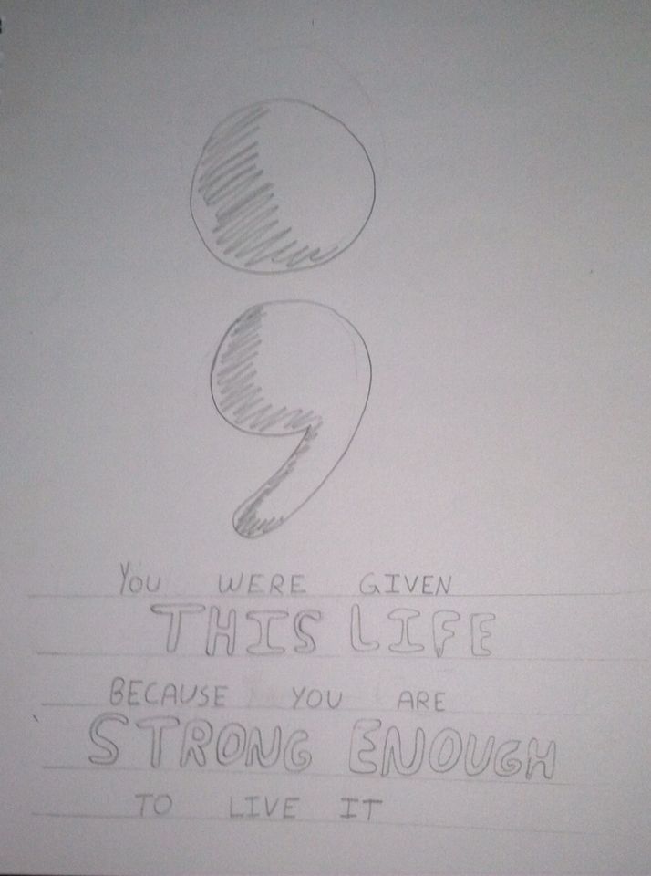714x960 Semicolon Drawing Idea - Semicolon Drawing