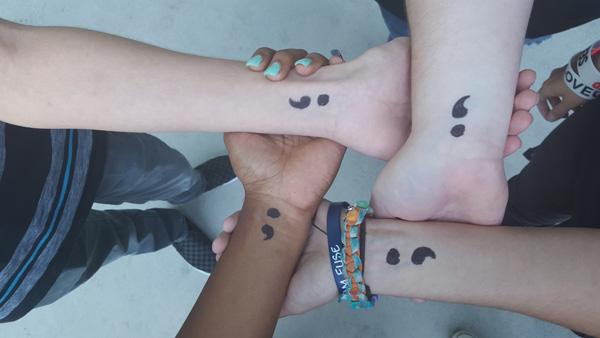 600x338 The Semicolon Project Panther Print - Semicolon Drawing