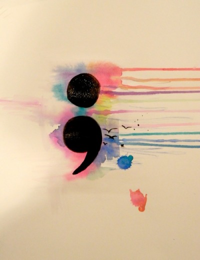 400x520 Semicolon Project Tumblr - Semicolon Drawing