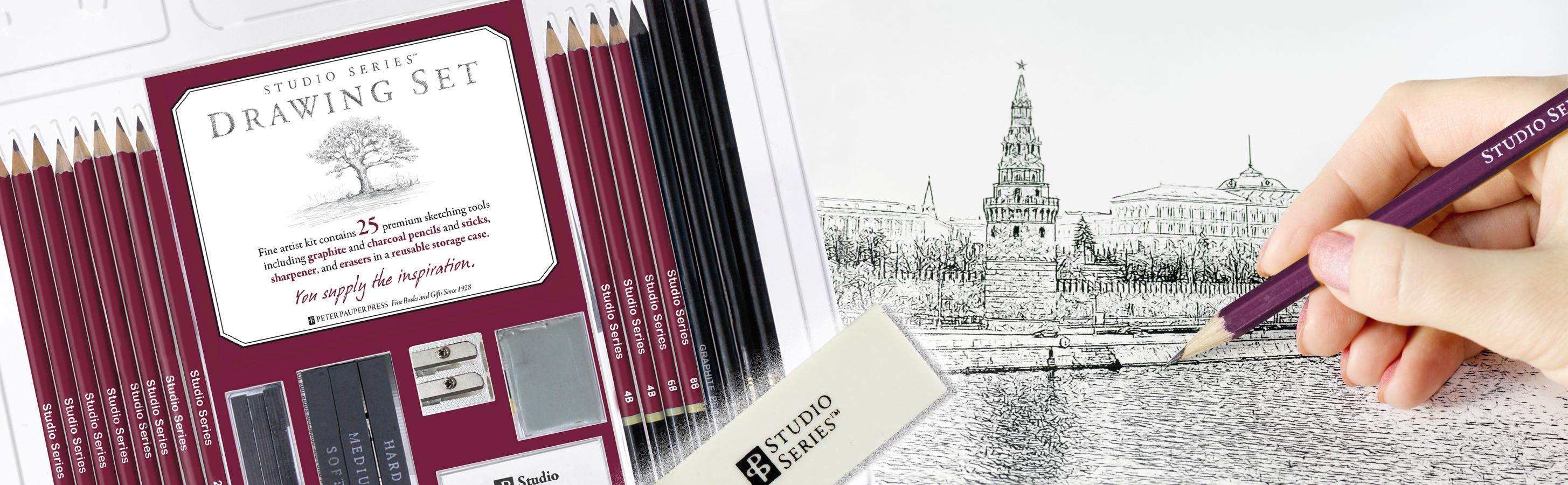 2910x900 studio series piece sketch drawing pencil set - Series Drawing