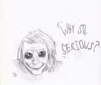 432x361 why so serious joker sketch - Serious Drawing