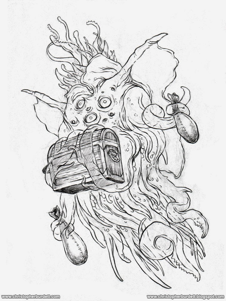 756x1008 The Doodles, Designs, And Art Of Christopher Burdett Fresh - Servant Drawing