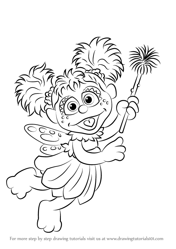 596x842 learn how to draw abby cadabby from sesame street - Sesame Street Drawing
