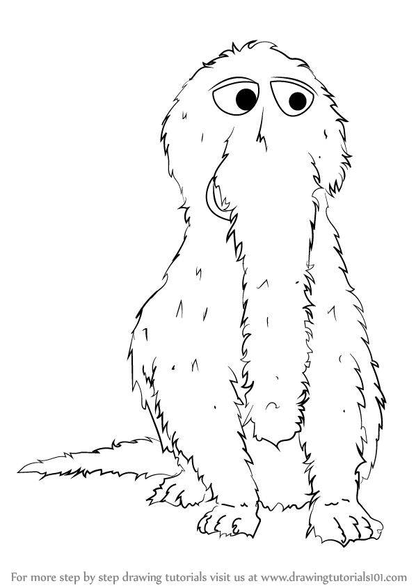 598x844 learn how to draw mr snuffleupagus from sesame street - Sesame Street Drawing