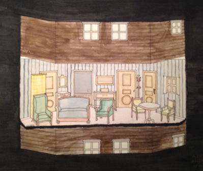399x336 Set Design Elevation - Set Design Drawing
