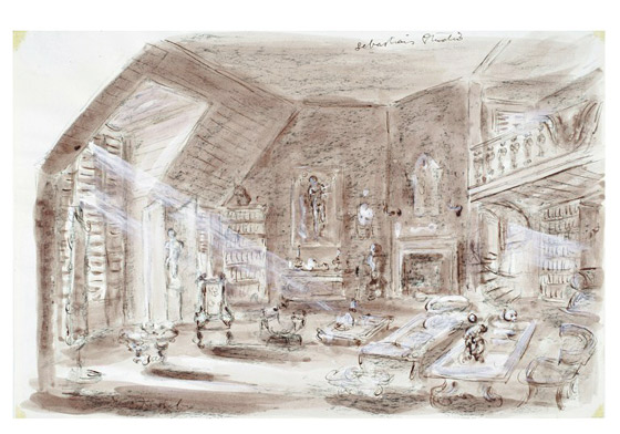 560x392 the film work of stage designer oliver messel - Set Design Drawing