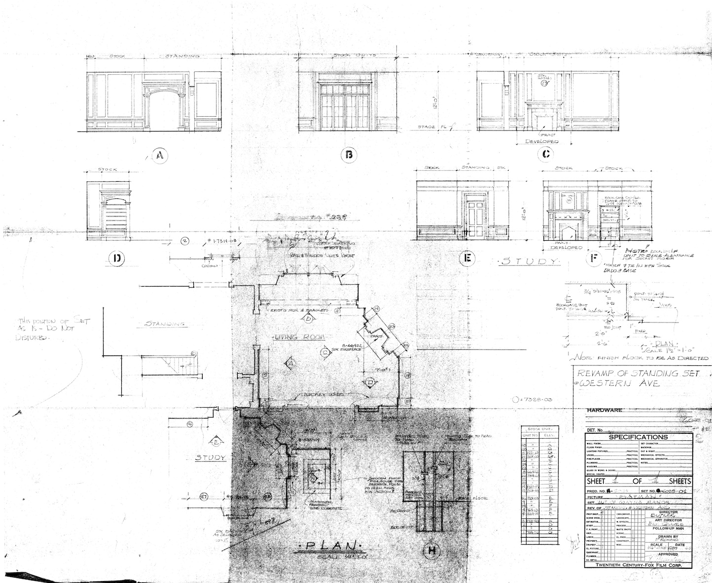 1444x1184 Wayne Manor Was A Remodel Delineating Set Walls On Drawings - Set Of Drawings