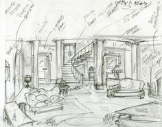 236x185 Theater Set Design Drawings - Set Of Drawings