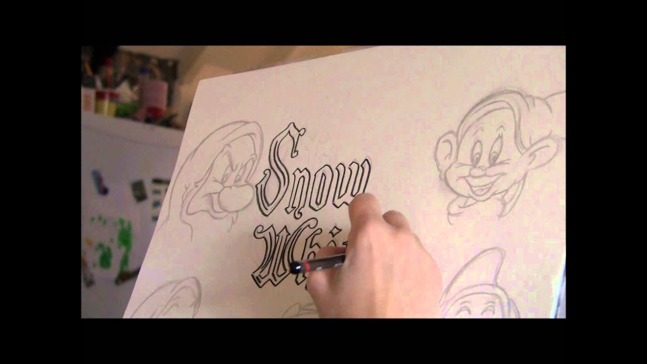 1280x720 drawing snow white and the seven dwarfs - Seven Dwarfs Drawing