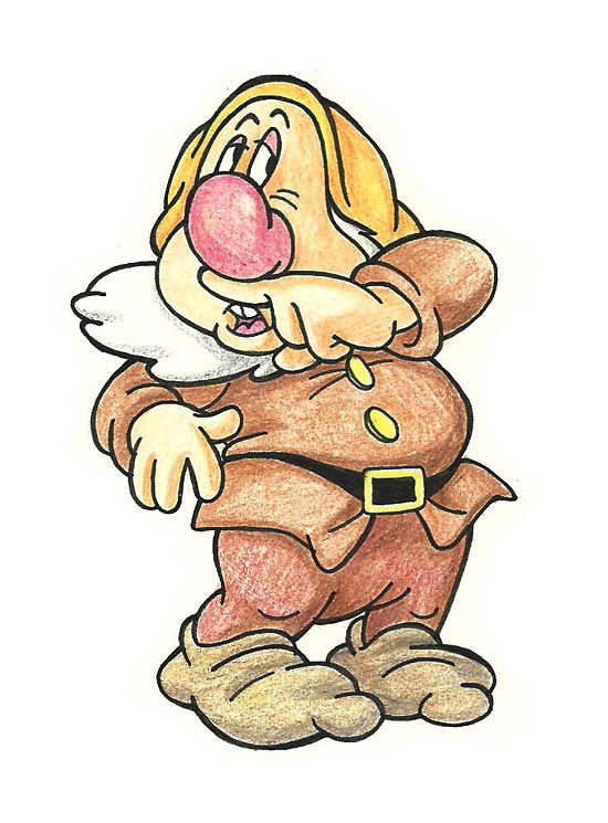 550x745 draw sneezy from the seven dwarfs how to draw disney drawings - Seven Dwarfs Drawing