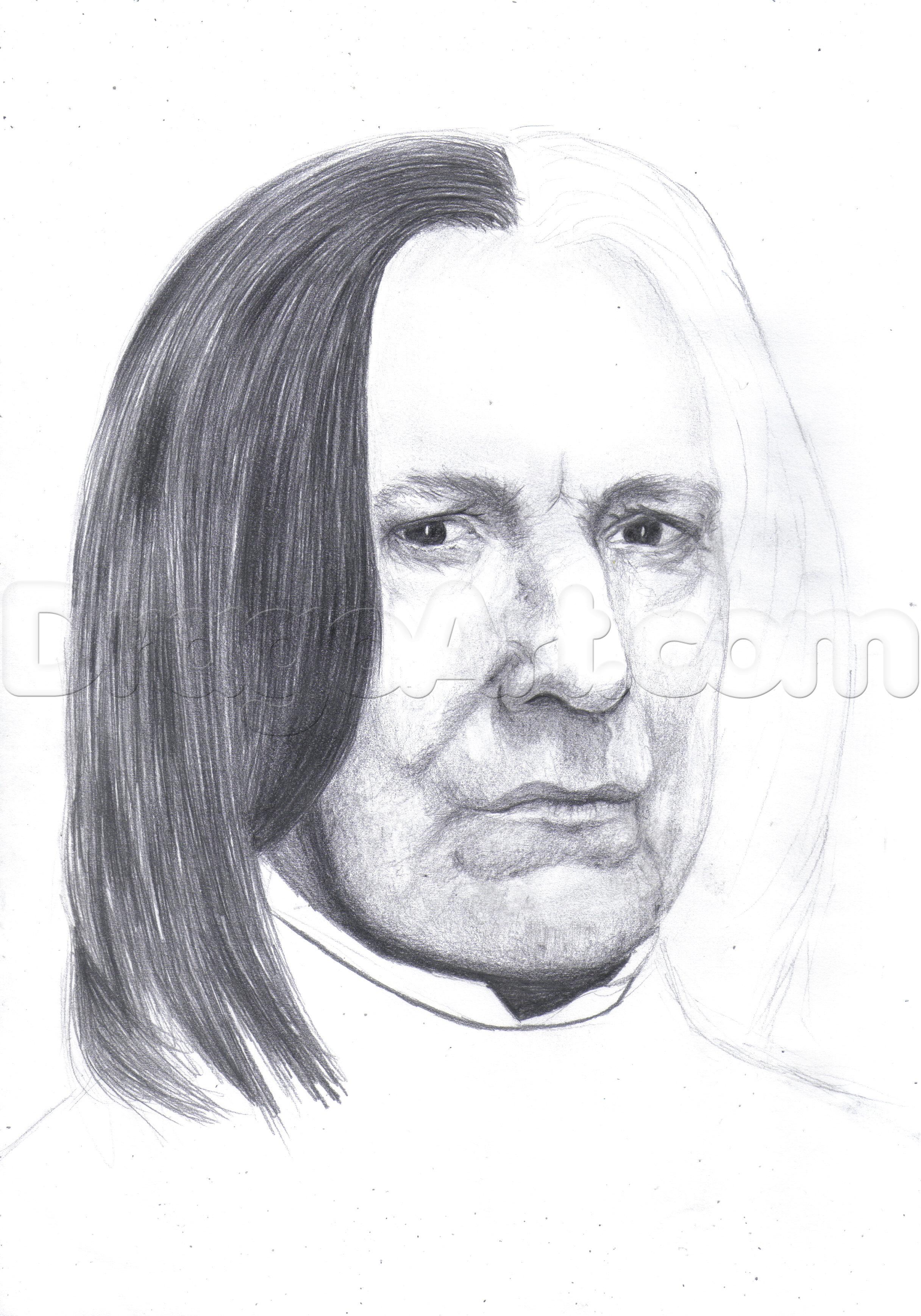 2432x3476 Step How To Draw Severus Snape - Severus Snape Drawing