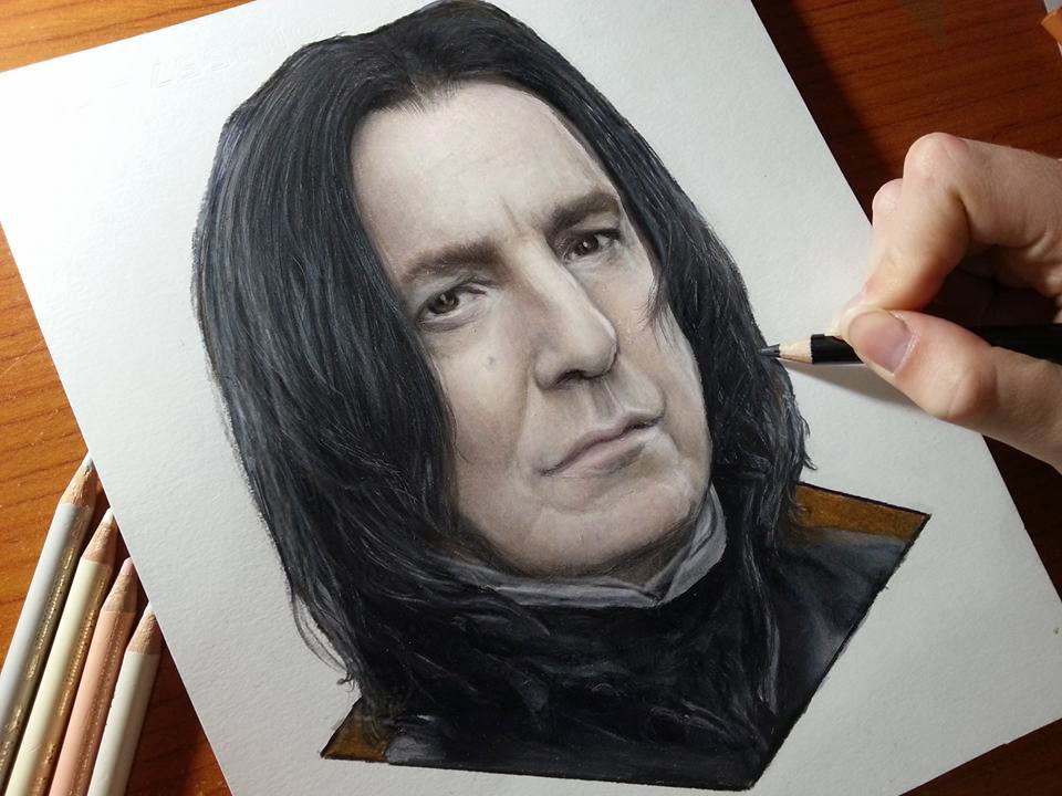 960x720 Drawing Alan Rickman - Severus Snape Drawing