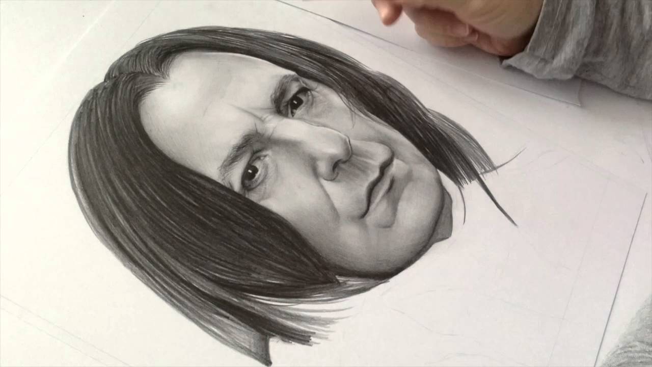 1280x720 Drawing Alan Rickman As Severus Snape - Severus Snape Drawing