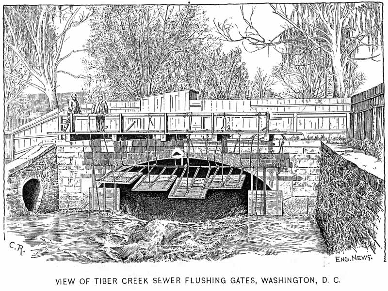 800x602 flush tanks, gates and other flushing mechanisms the history - Sewer Drawing