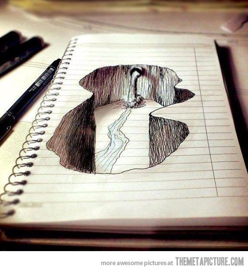 500x545 there's a hole in my art art, drawings, cool pencil - Sewer Drawing