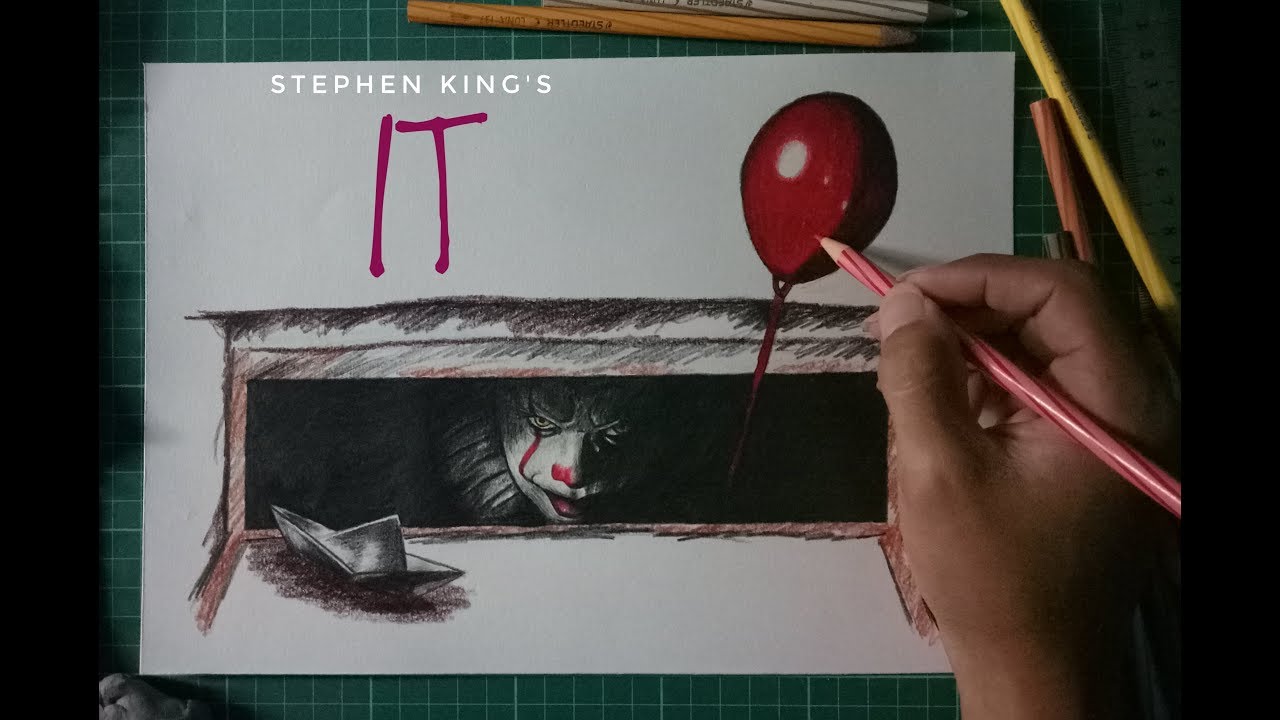 1280x720 drawing pennywise - Sewer Drawing