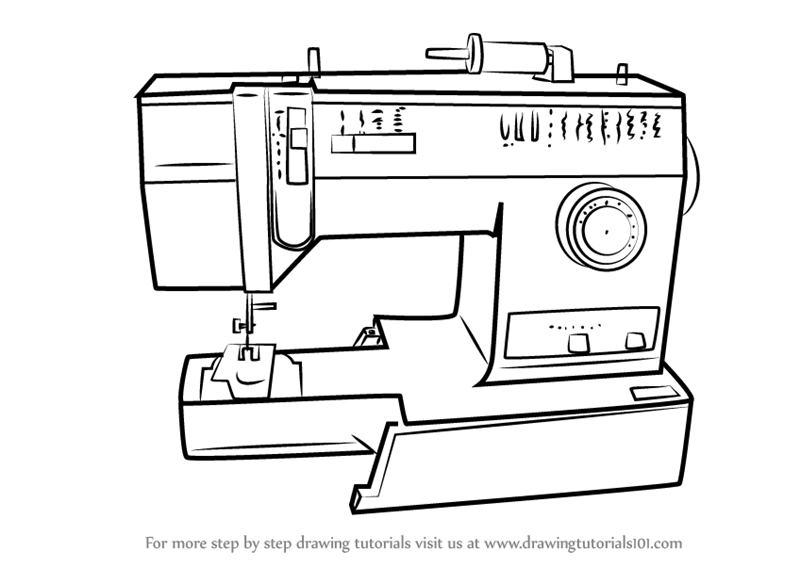 800x567 learn how to draw a sewing machine - Sewing Drawing