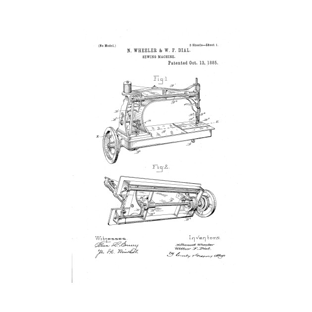630x630 sewing machine patent drawing - Sewing Drawing
