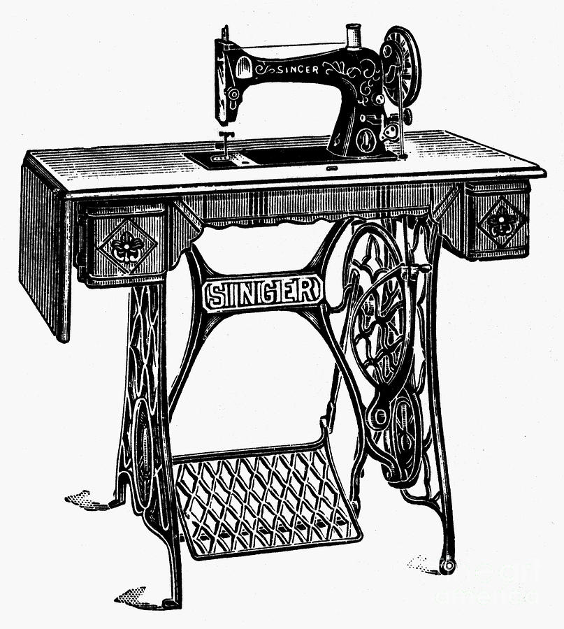 807x900 singer sewing machine photograph - Sewing Machine Drawing