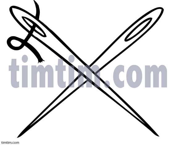 571x469 free drawing of needle thread logo bw from the category hobby - Sewing Needle Drawing