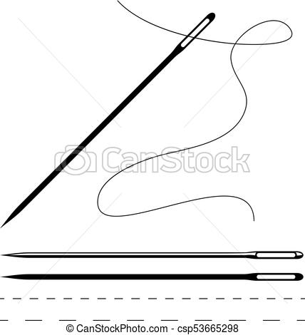 428x470 sewing needle symbol vector illustration - Sewing Needle Drawing