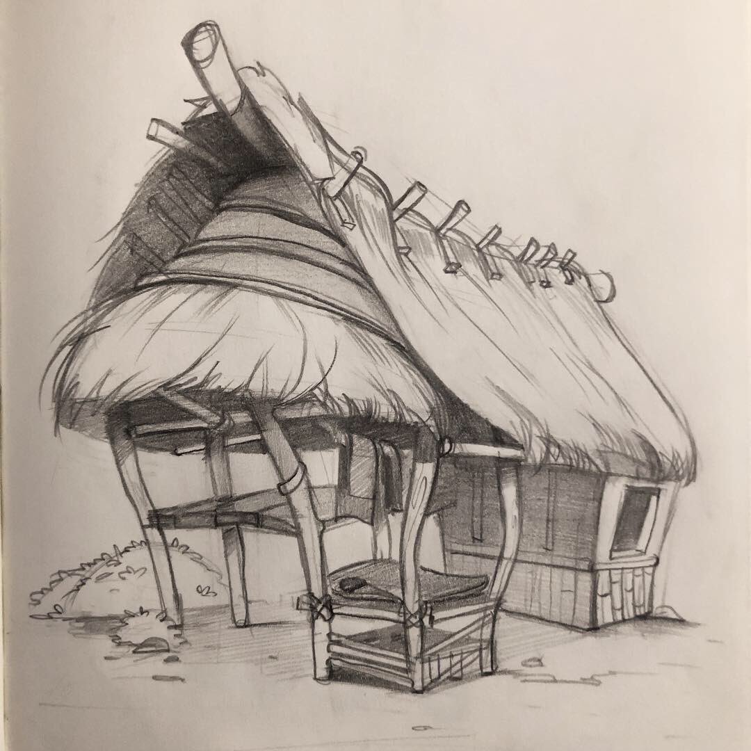 Shack Drawing at PaintingValley.com | Explore collection of Shack Drawing