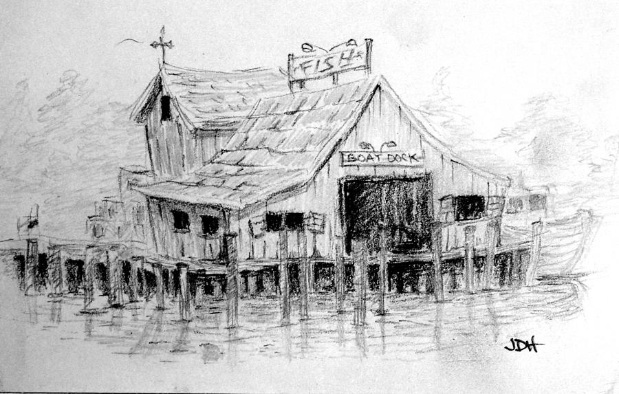 900x573 shack on the lake drawing - Shack Drawing