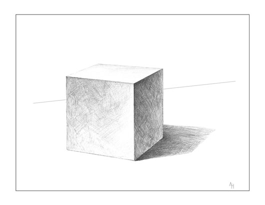 Shaded Cube Drawing at PaintingValley.com | Explore collection of ...