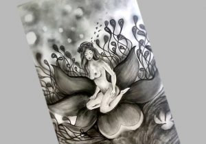 300x210 Pencil Shading Of Flower Pencil Shaded Drawings Of Flowers Drawing - Shaded Rose Drawing