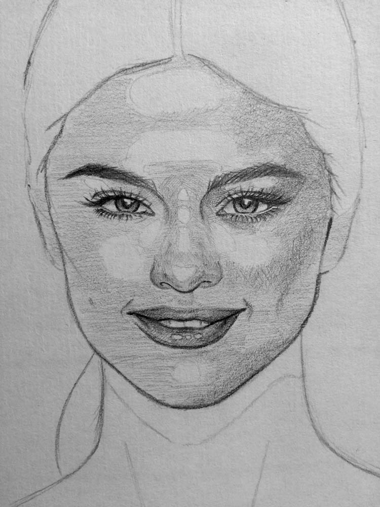 750x1000 How To Draw Selena Gomez Let's Draw People - Shading Drawing Face
