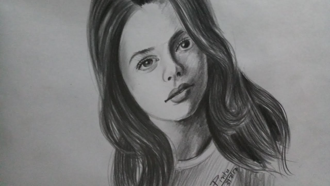 1280x720 How To Draw A Teenage Girl's Face Pencil Shading Portrait - Shading Drawing Face