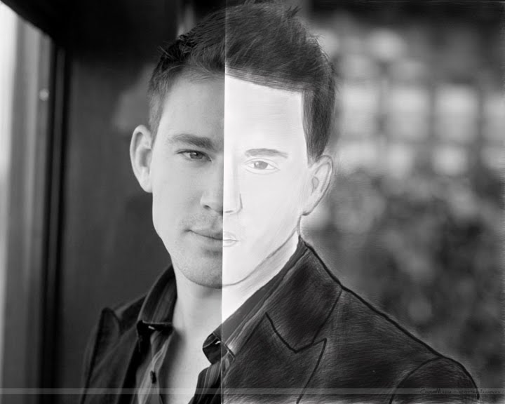 720x576 Half Face Shading Drawing - Shading Drawing Face